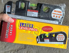 FIXIT Laser Level Pro 3 – 4-in-1 Measuring Tool with Laser, Ruler & Tape (Professional Alignment Tool)