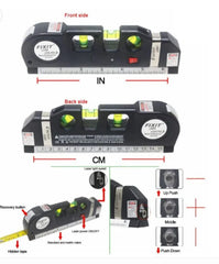 FIXIT Laser Level Pro 3 – 4-in-1 Measuring Tool with Laser, Ruler & Tape (Professional Alignment Tool)
