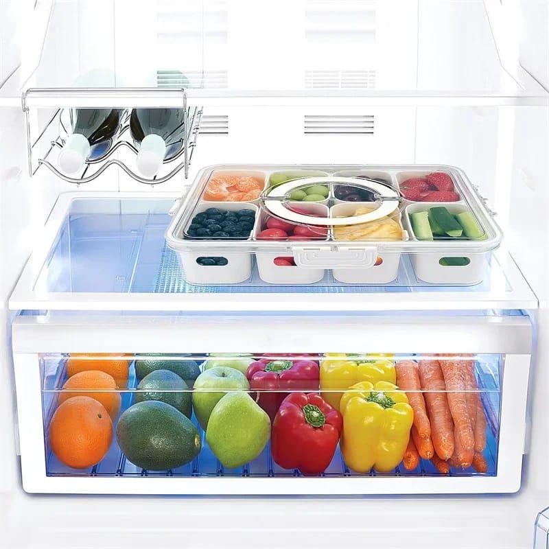 Premium acrylic airtight multi portion box