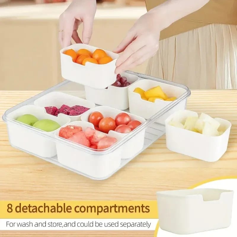 Premium acrylic airtight multi portion box