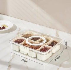 Premium acrylic airtight multi portion box